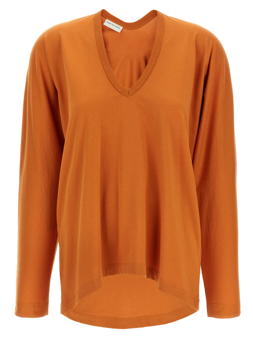 Shop Dries Van Noten Orange Hena Bis T-shirt