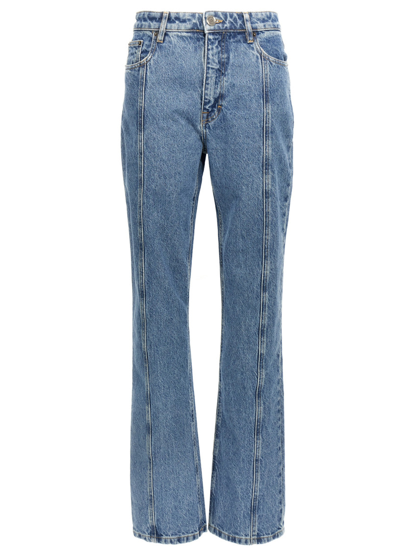 Rotate Birger Christensen Rotate Sunday Womens Medium Blue Denim Regular-fit High-rise Recycled-denim Jeans In Blue