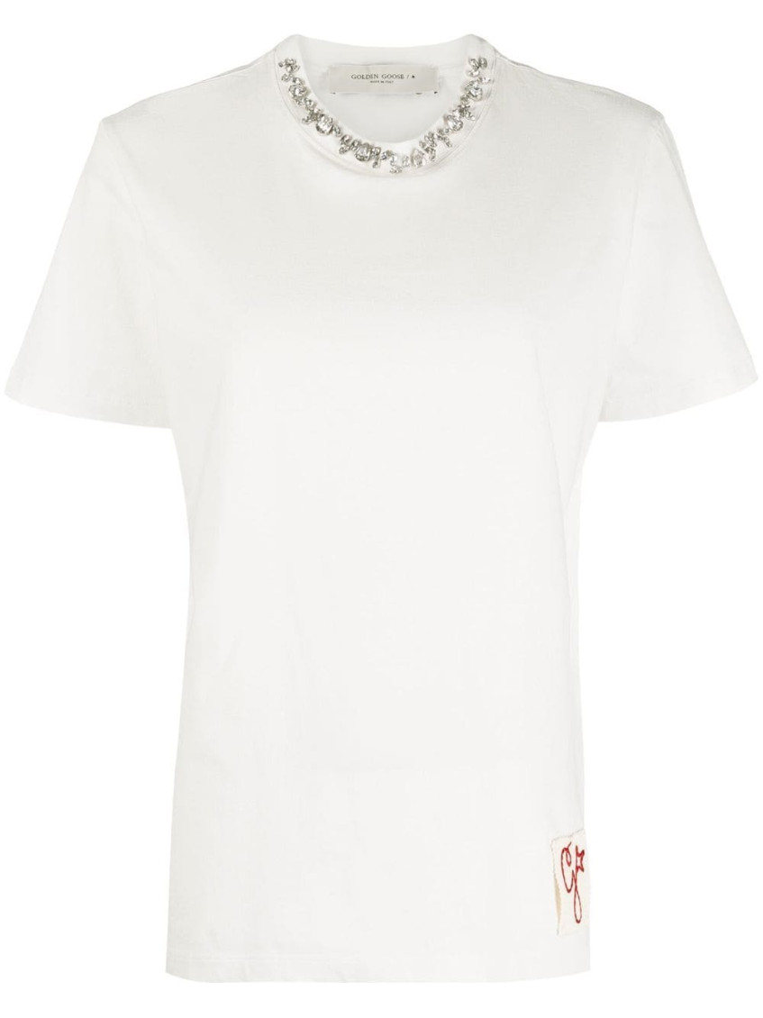 Golden Goose White Cotton T-shirt In White