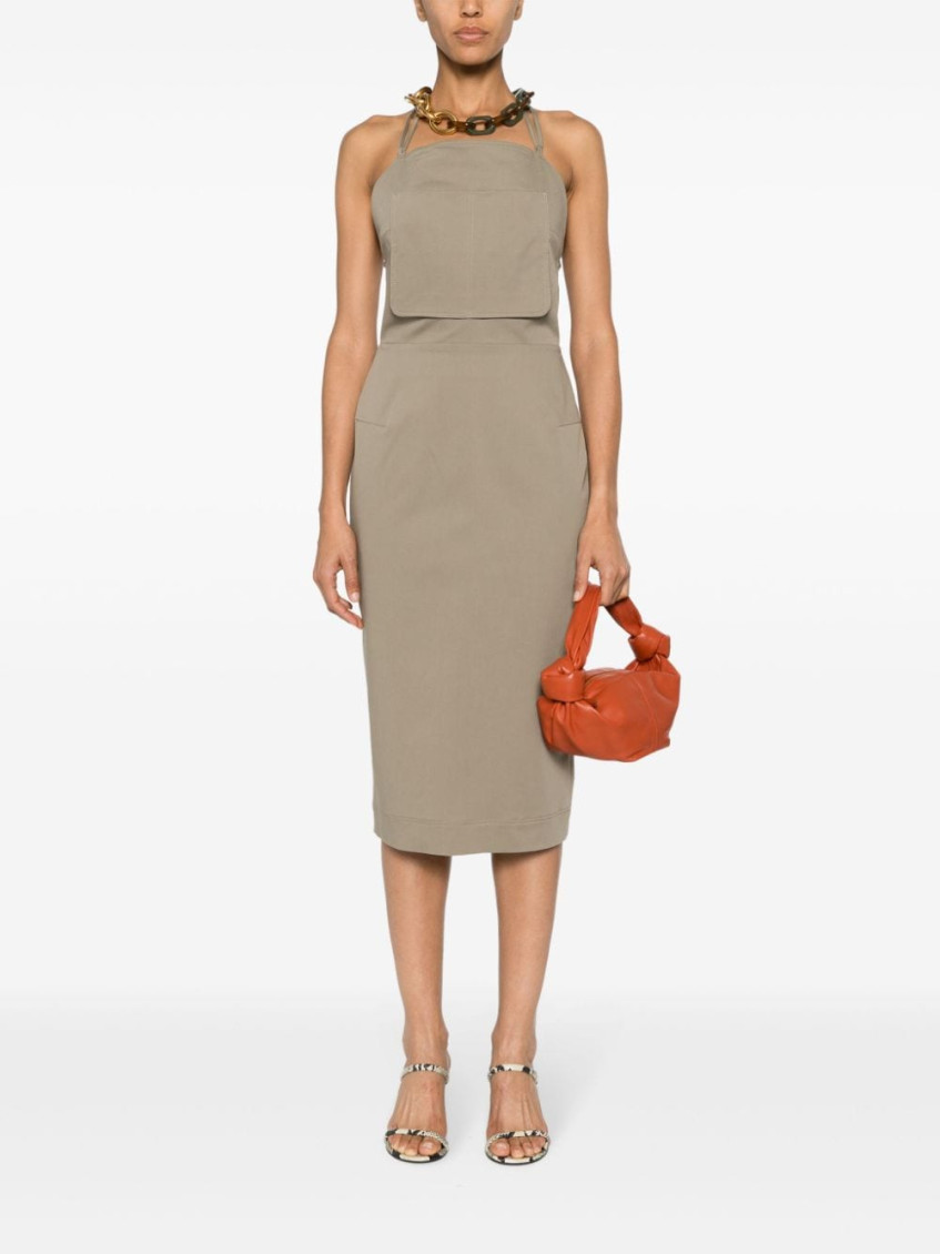 【送料&関税込】Max Mara Adorno123 Dress Max Mara Khaki Cotton Adorno Dress for Women Online USA at