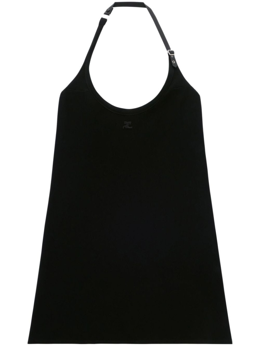 Courrèges Black Babydoll Dress In Black