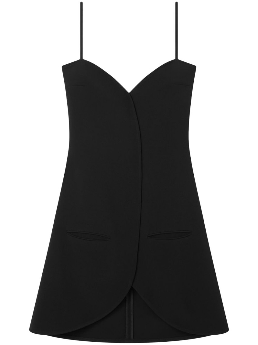 Courrèges Courreges Short Ellipse Dress In Black | ModeSens