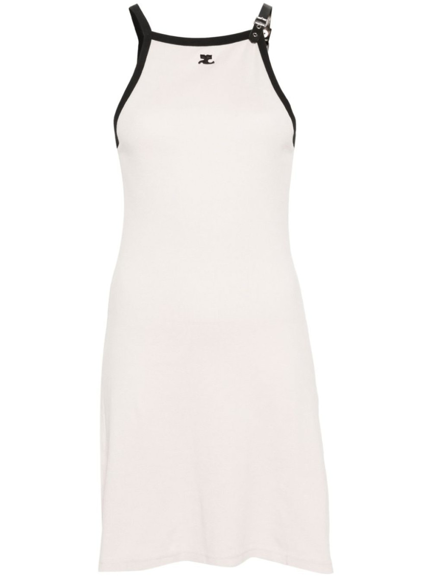 Shop Courrèges Beige Cotton Dress
