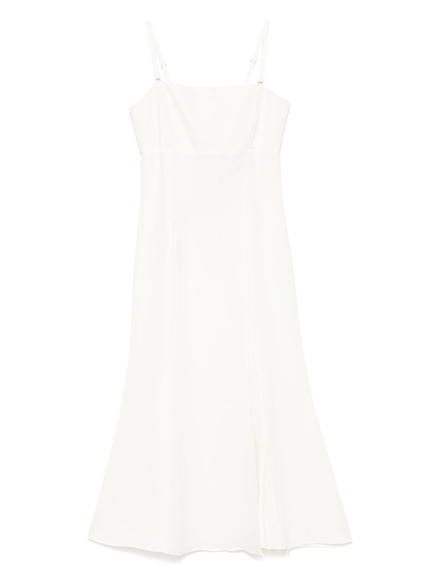 Twinset White Midi Dress With Side Slit