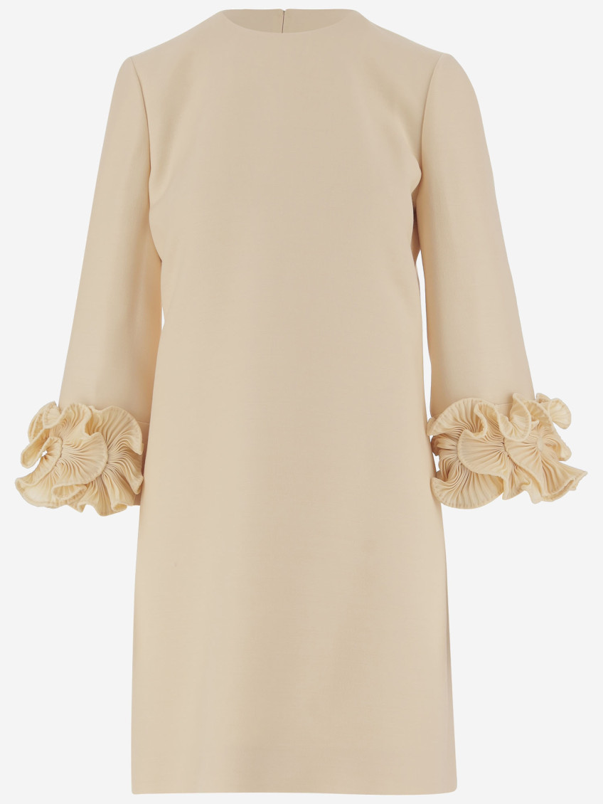 Valentino Garavani Solid Crepe Couture Minidress