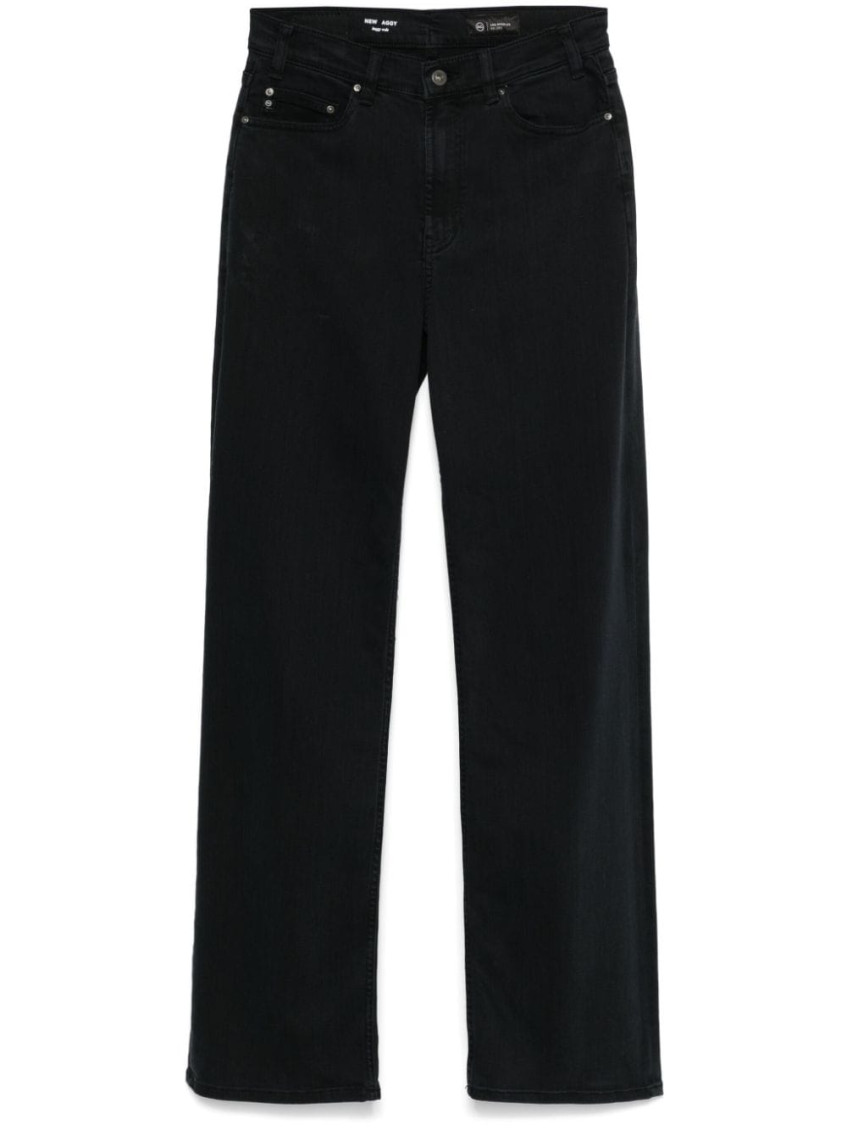 AG BLACK BAGGY WIDE DENIM JEANS