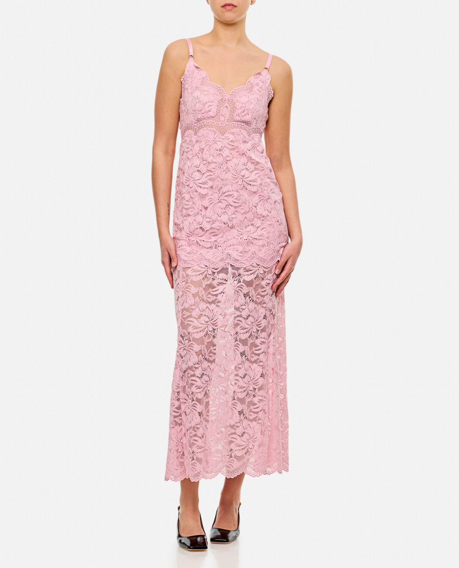 RABANNE LIGHT PINK LACE DRESS