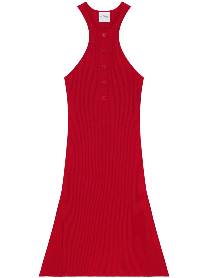 Courrèges Flared Racerback Sleeveless Dress