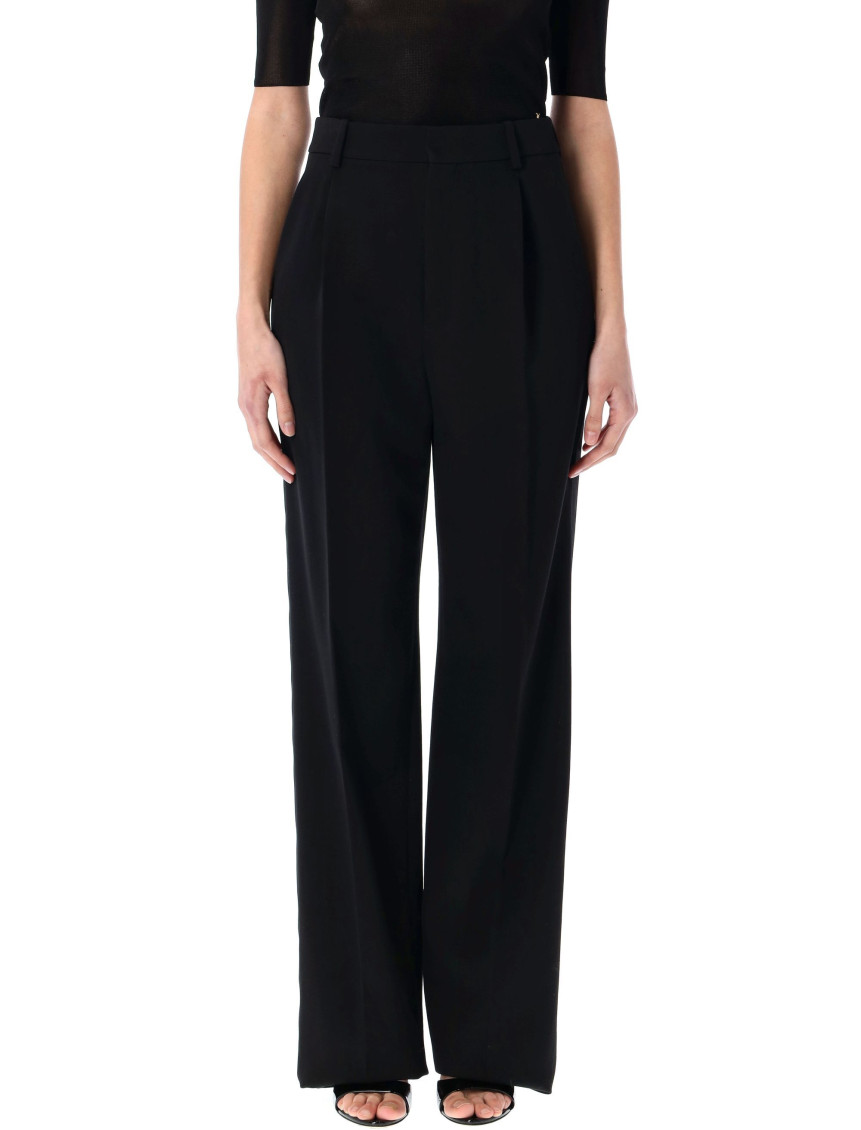 Saint Laurent Grain De Poudre Wool Trousers