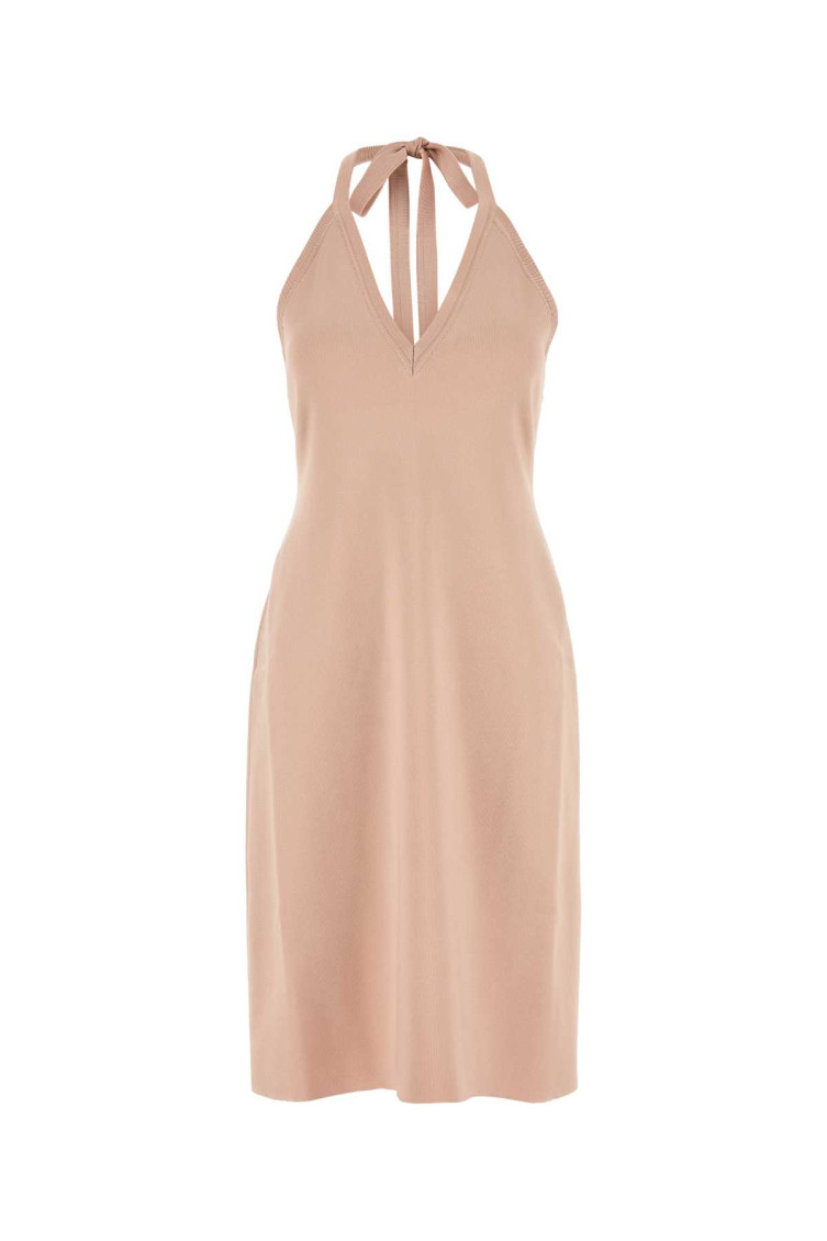 Ferragamo Abito In Misto Viscosa Stretch Rosa  Donna