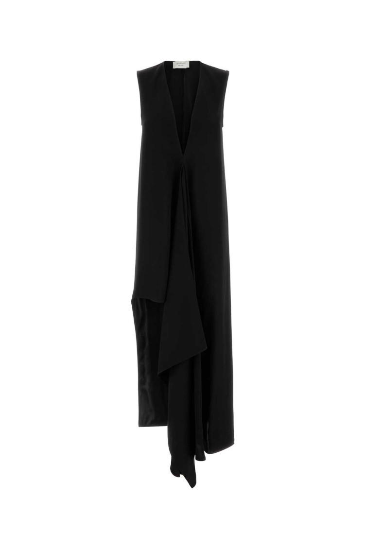 Sportmax Sport Max Long Asymmetrical Viscose Twill Dress