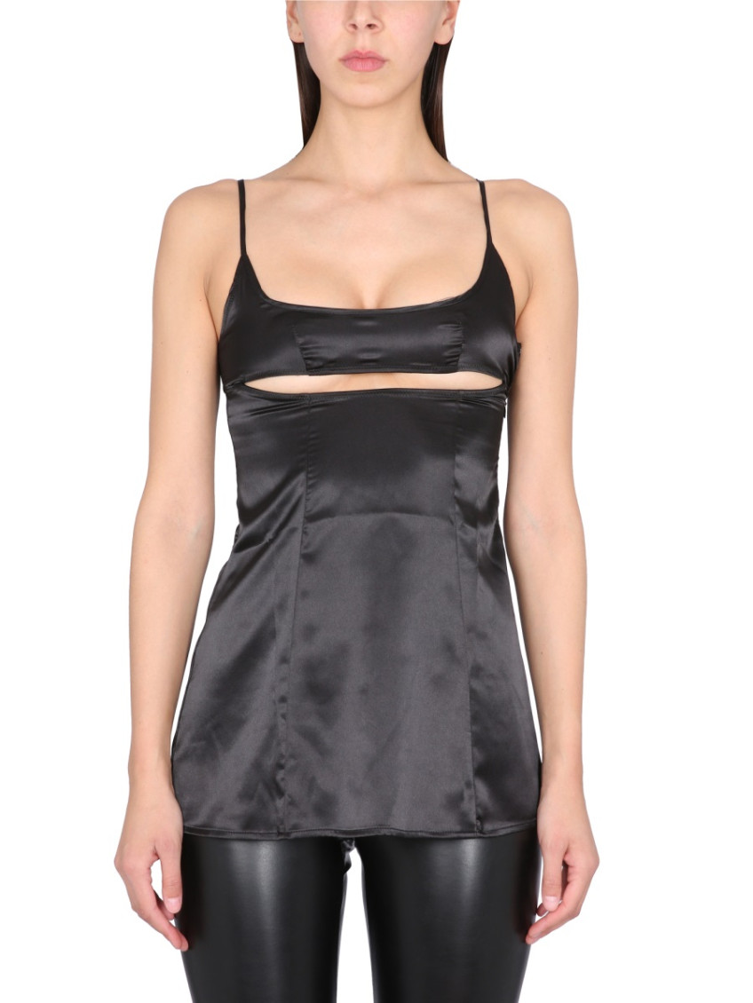 Not After Ten Black Solid Scoop Neck Top