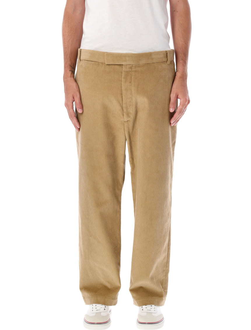 THOM BROWNE LIGHT BROWN CORDUROY TROUSERS