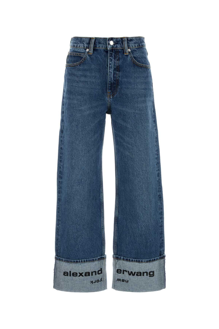 Alexander Wang Blue Wide Leg Jeans