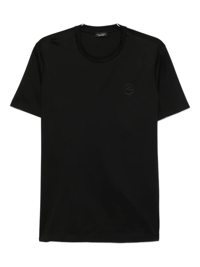 Paul & Shark Back-print Cotton T-shirt Clothing In Black