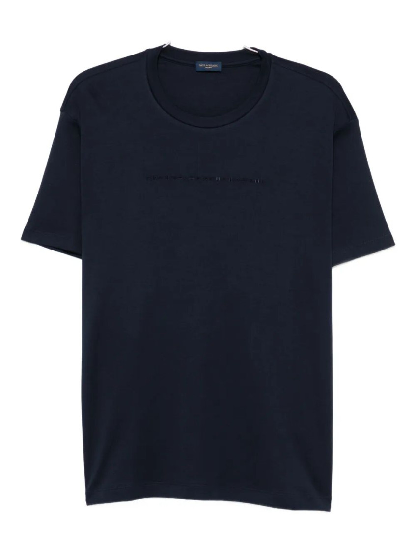 Paul & Shark Cotton T-shirt With Patch Clothing In Blue