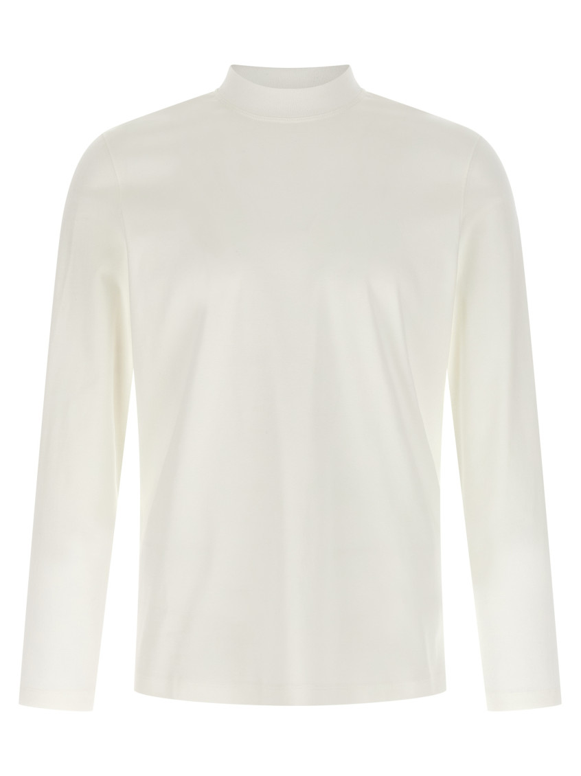 Brunello Cucinelli T-shirt Crew Neck Long Sleeves In White