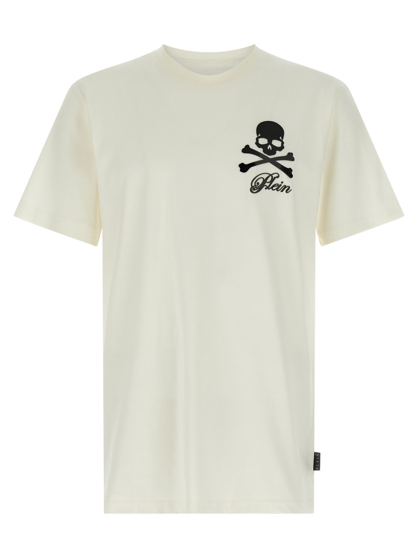 Philipp Plein Skull Bones-print T-shirt In White