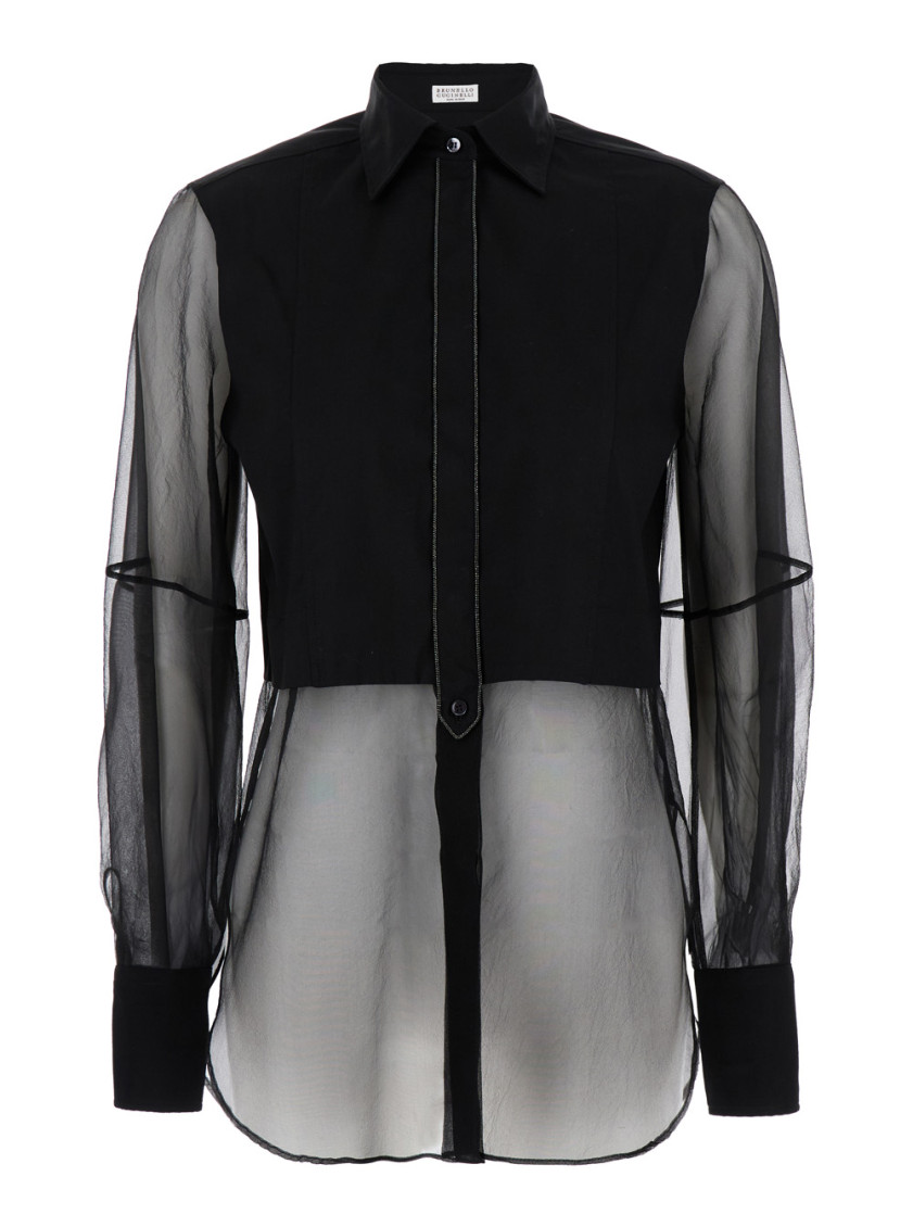 Shop Brunello Cucinelli Black Button Up Shirt
