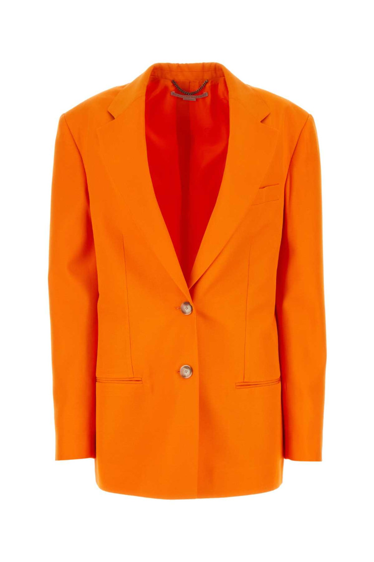 Stella Mccartney Oversized Single-breasted Blazer In Orange