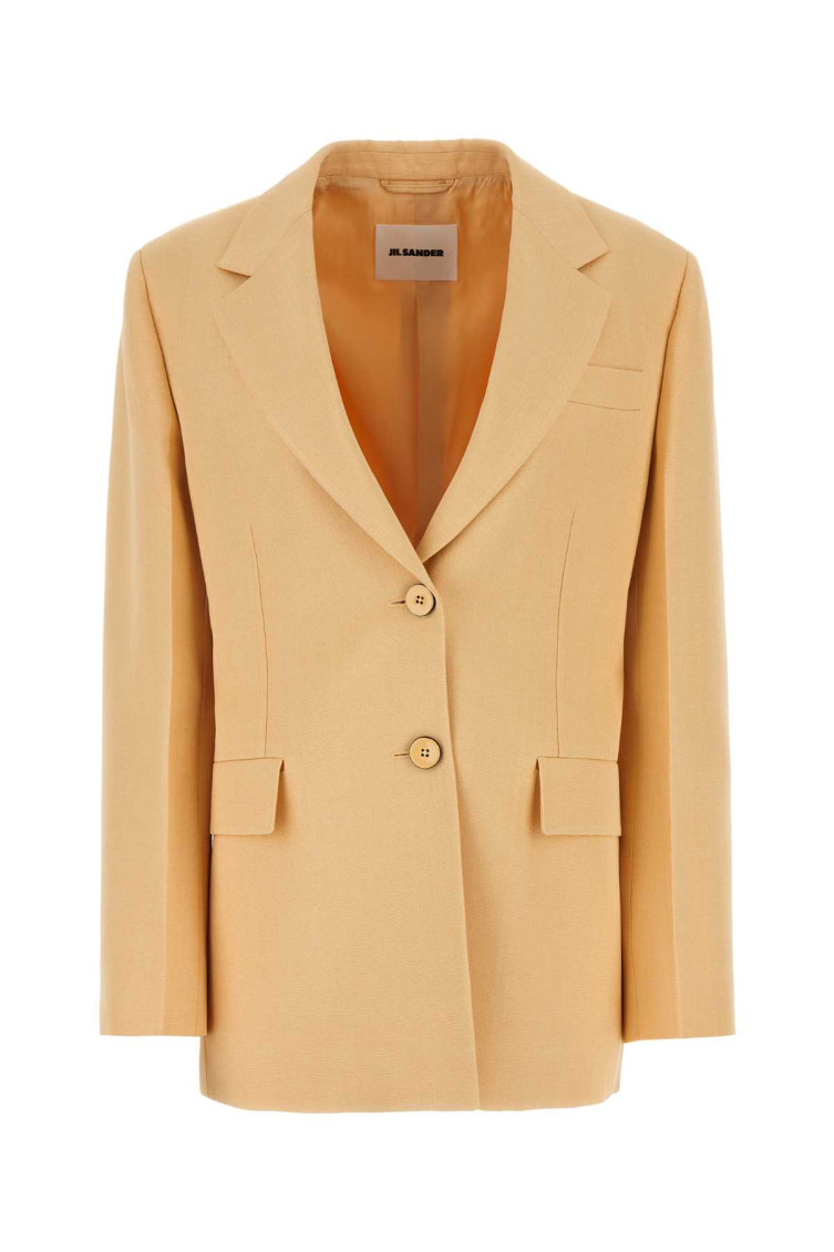 Jil Sander Oversized Blazer With Padded Shoulders And Long Sleeves In Orange