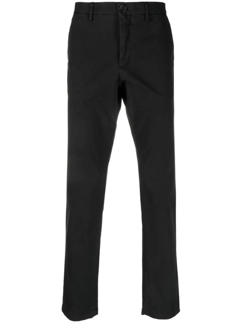 PAUL SMITH BLACK SLIM FIT CHINO TROUSERS