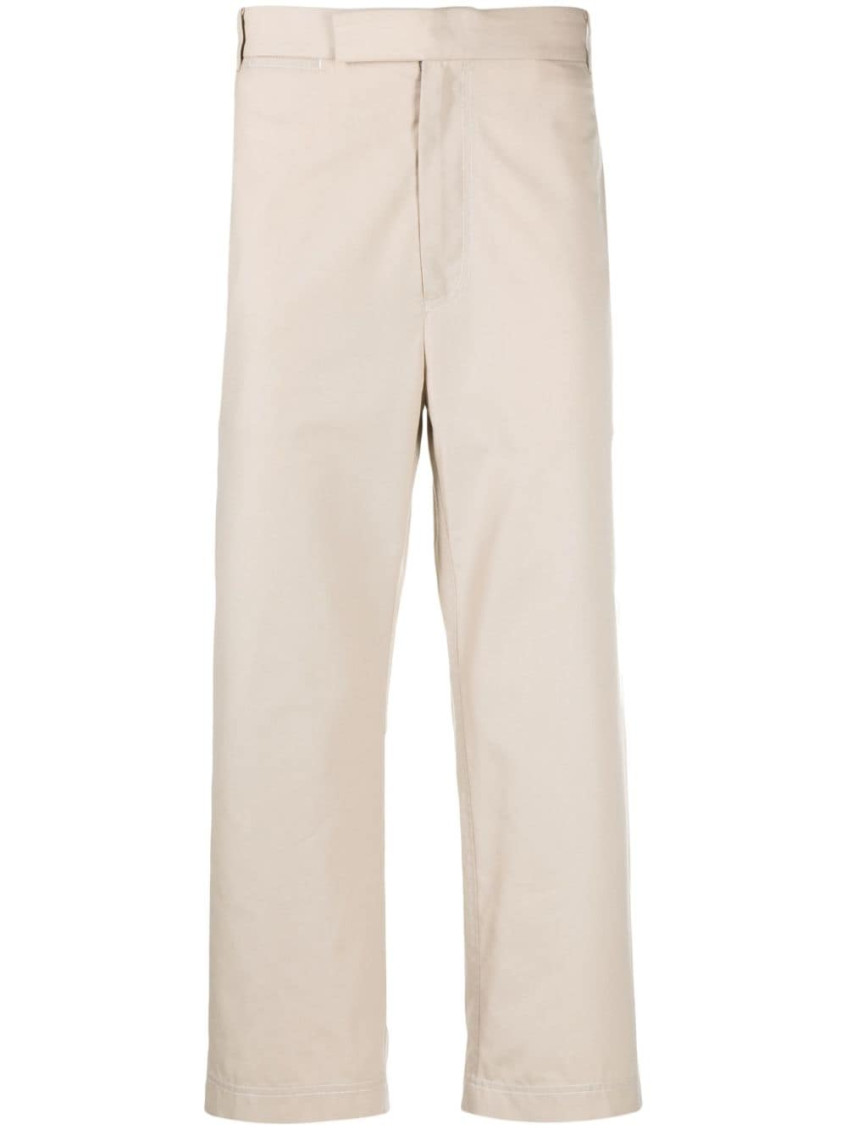 Thom Browne Typewriter Cloth Chino Pants In Beige
