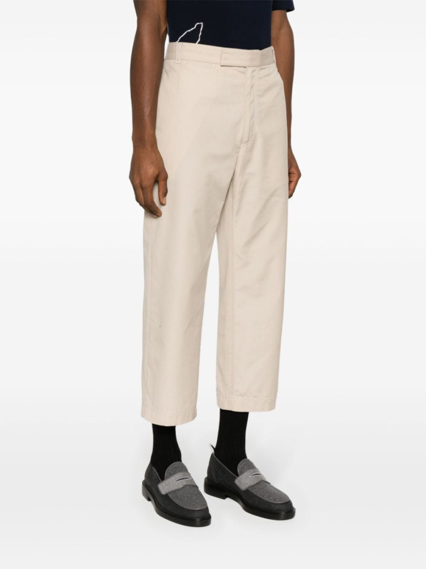 Thom Browne Beige Straight Leg Trousers for Men Online USA at Darveys.com