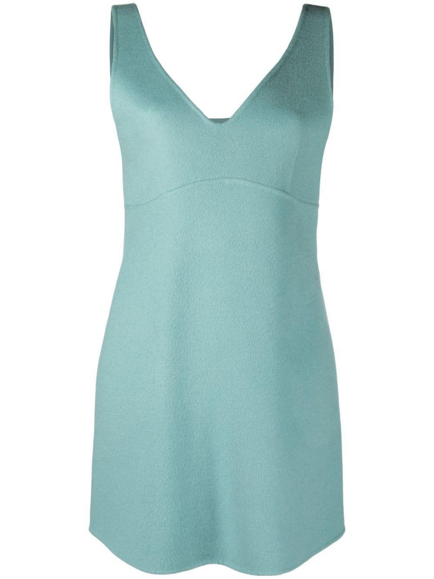P.a.r.o.s.h Abito Con Scollo A V In Light Blue