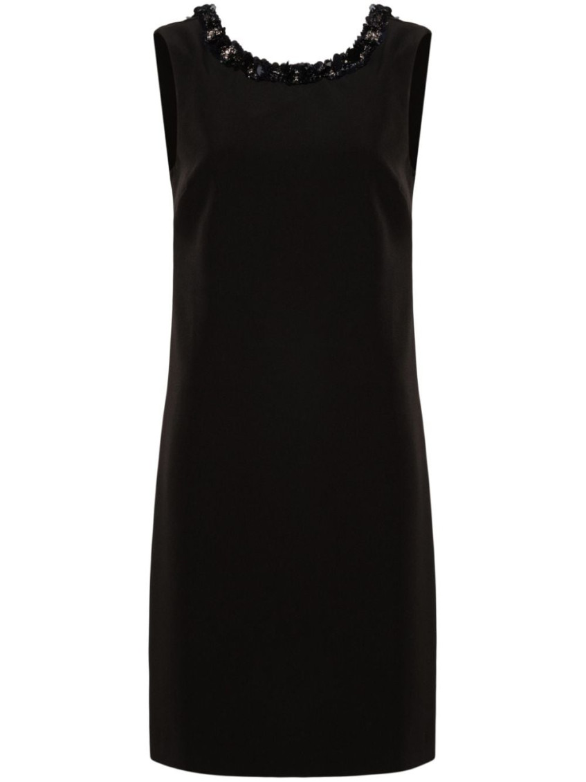 P.a.r.o.s.h Sequin-embellished Column Dress In Black