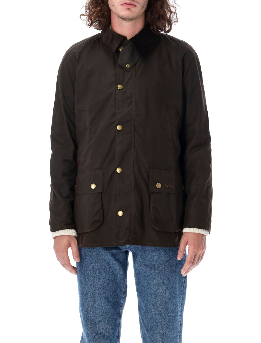 Barbour Brown Waxed Cotton Ashby Jacket In Brown