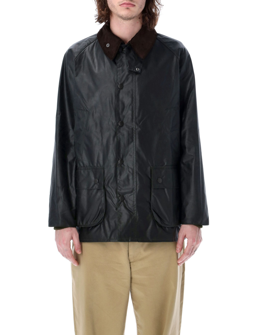 Shop Barbour Black Embroidered Logo Jacket