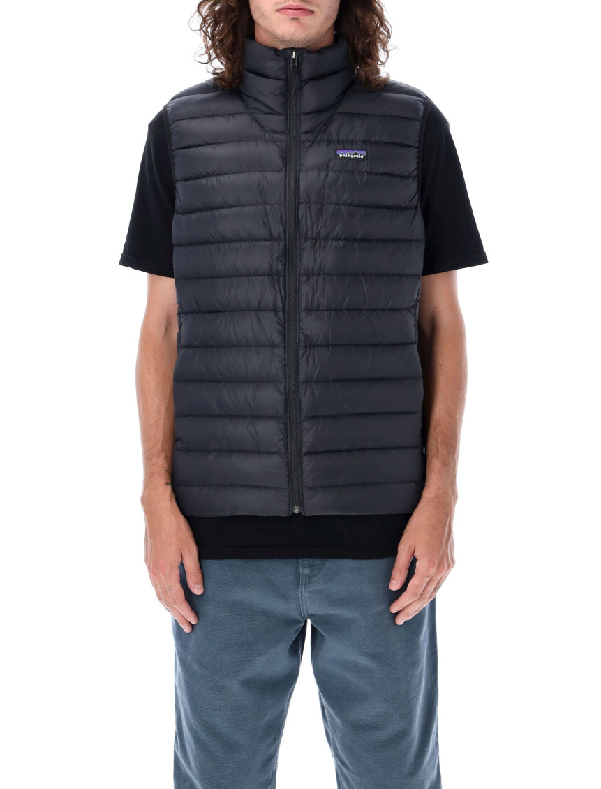 Patagonia Down Sweater Padded Vest In Black