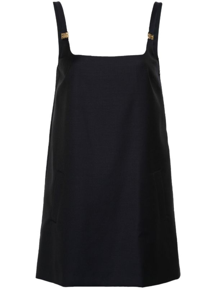 MIU MIU MIDNIGHT BLUE WOOL MINI DRESS