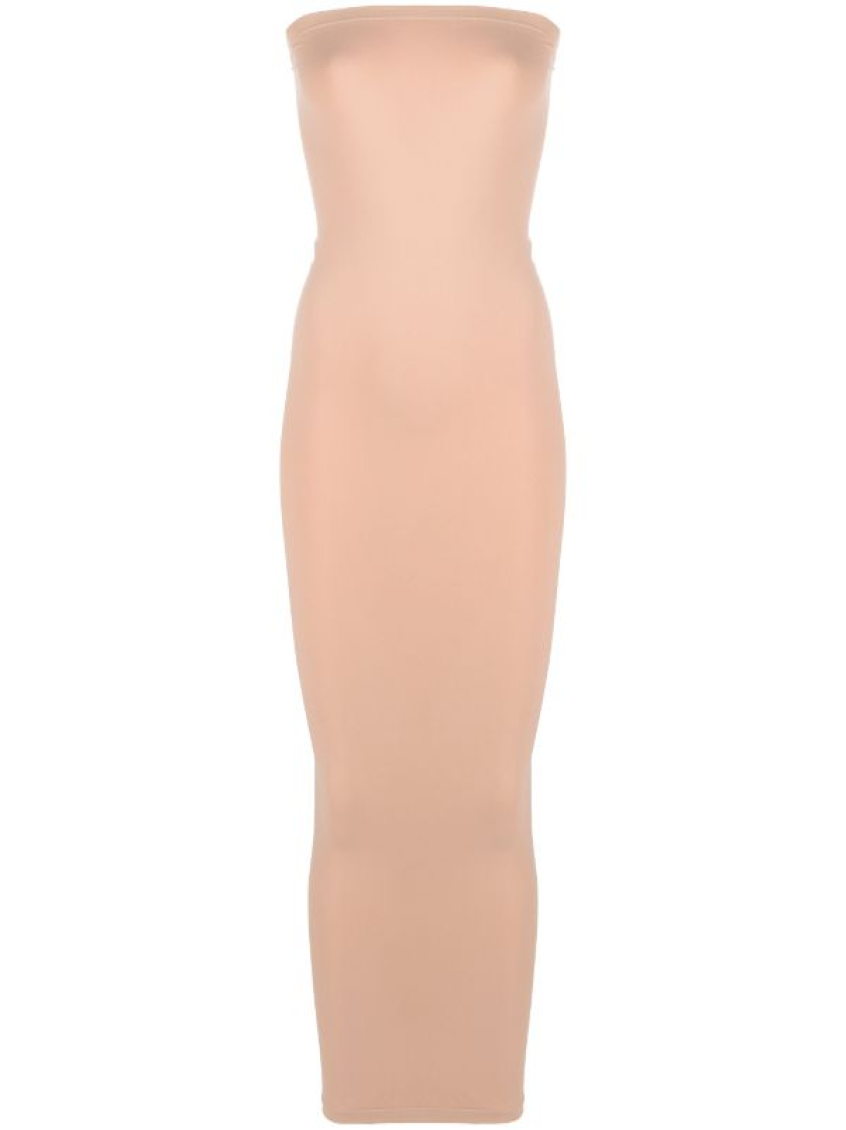 Wolford Shaping Fatal Midi Dress In Beige