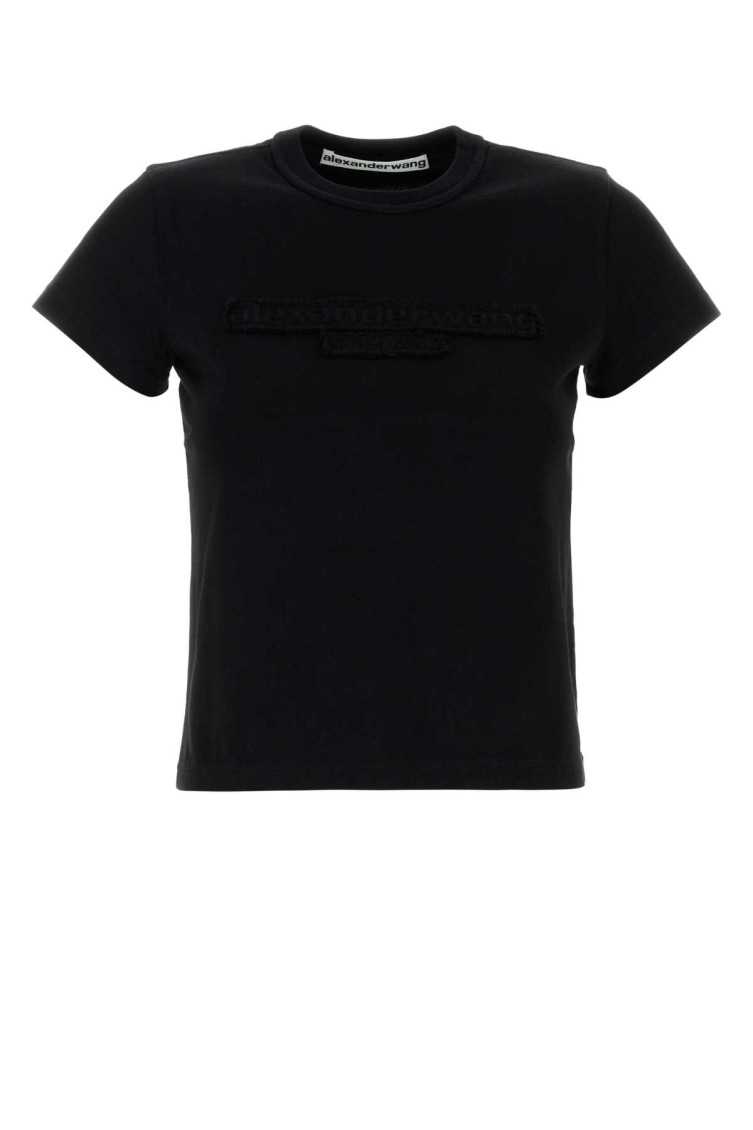 Alexander Wang Cotton T-shirt With Logo In Black