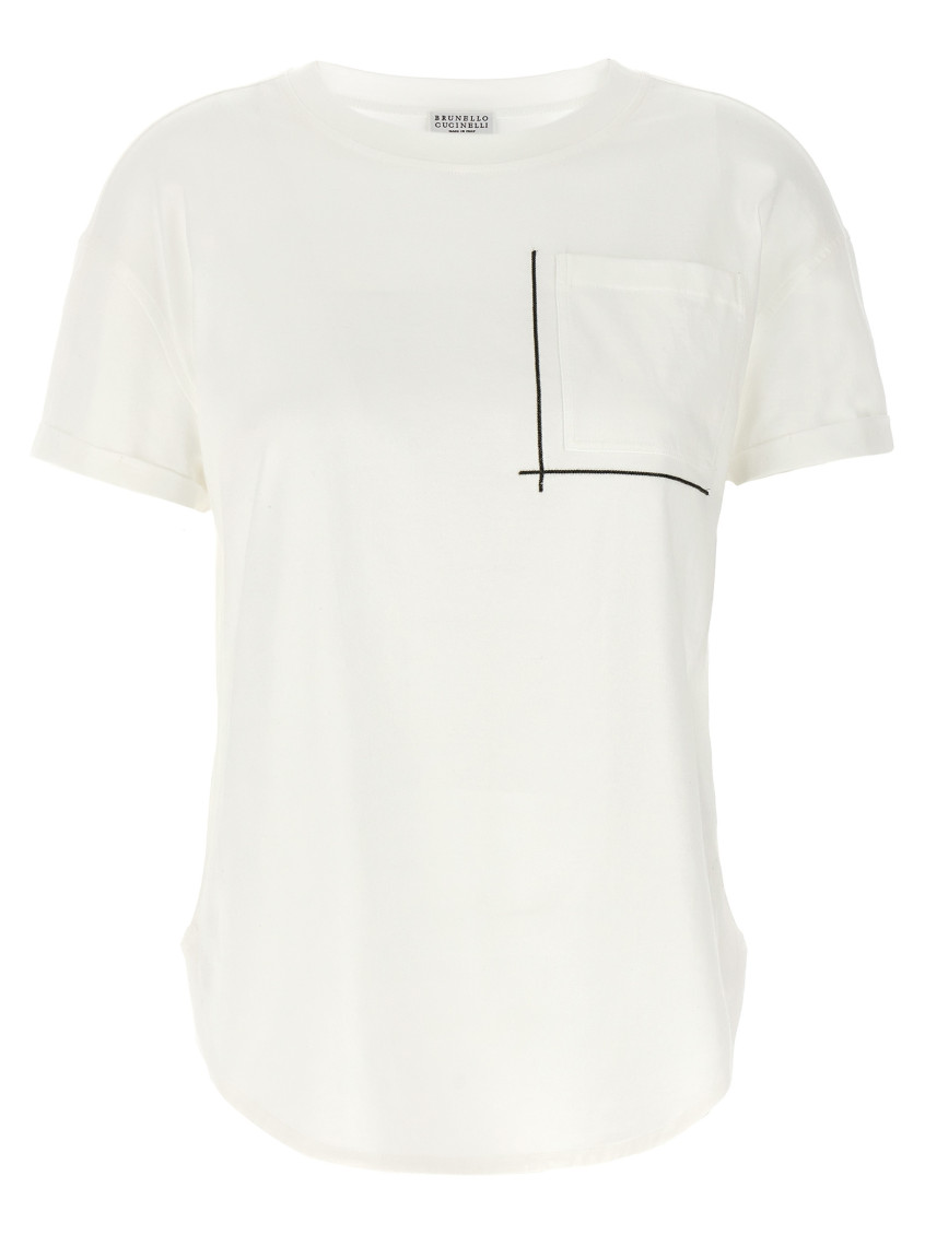 Brunello Cucinelli Item O-neck Short-sleeved T-shirt In White