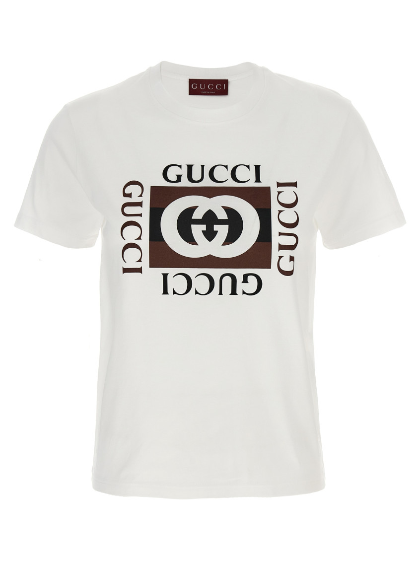 インヴェルＴシャツGG P XGG Gucci White Gucci Incrocio Gg T-shirt for Women Online India at