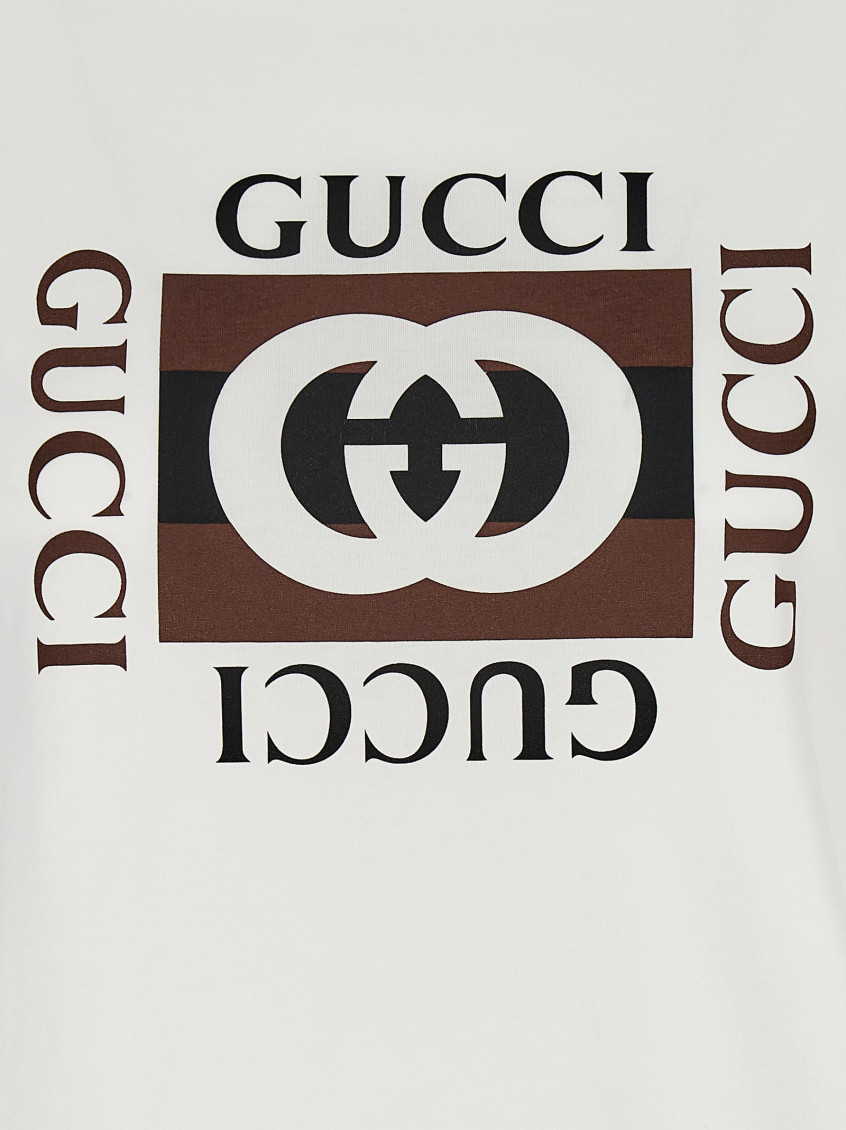 Gucci White Gucci Incrocio Gg T-shirt for Women Online India at