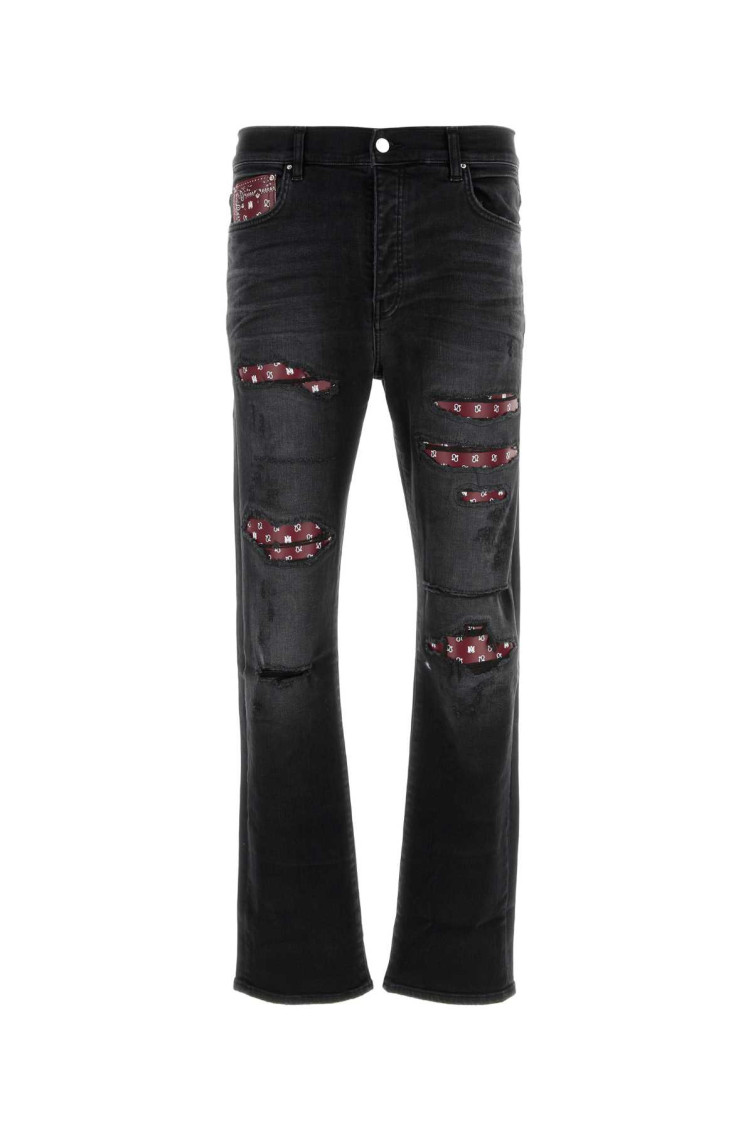 Shop Amiri Black Stretch Denim Jeans