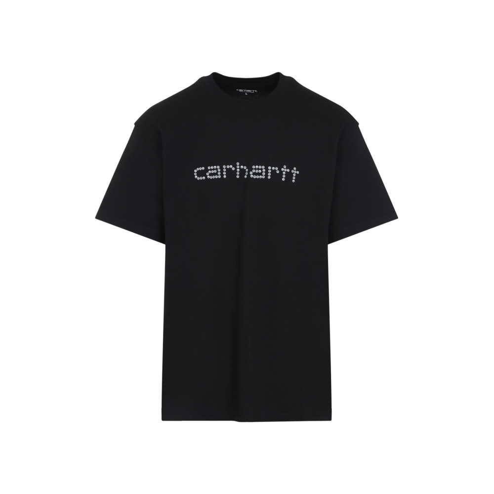 Carhartt Wip Short Sleeves Rivet Script T-shirt In Black
