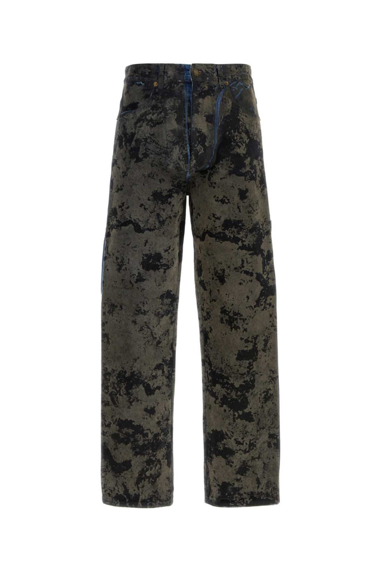 Darkpark John Camouflage-pattern Straight-leg Jeans In Blue