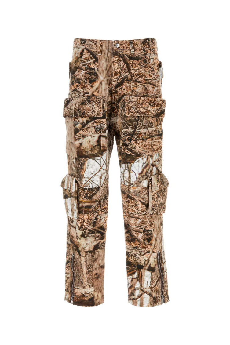 1989 Studio Beige Camouflage Cargo Trousers In Multicolor