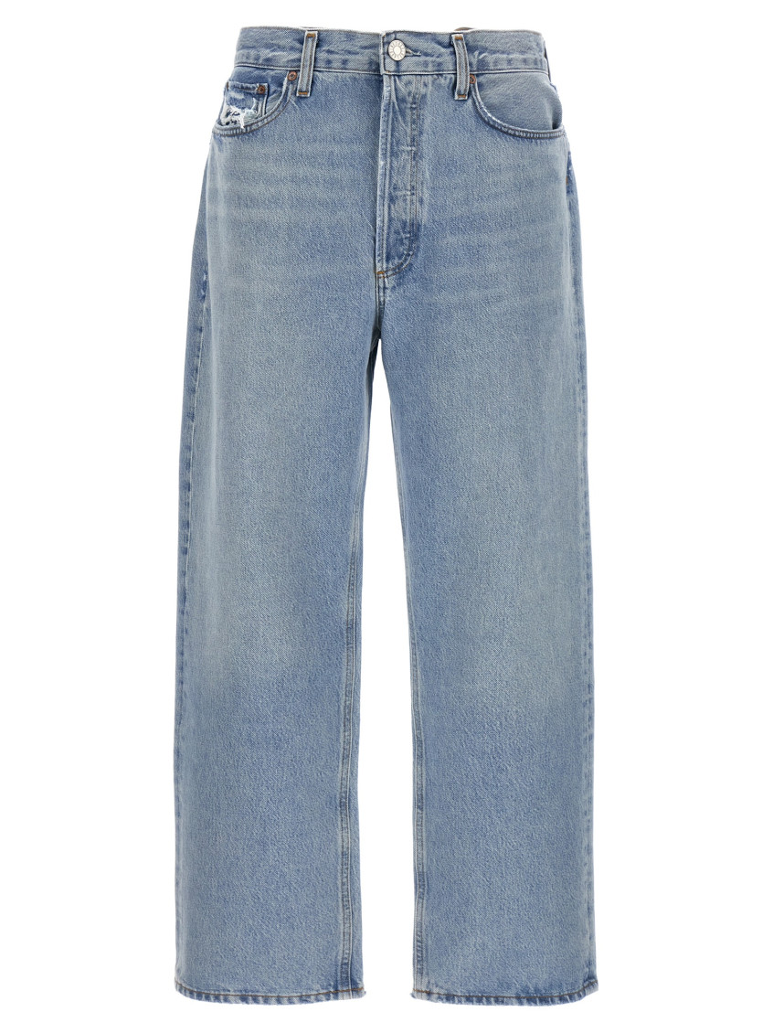 Agolde Low-slung Baggy Jeans In Light Blue