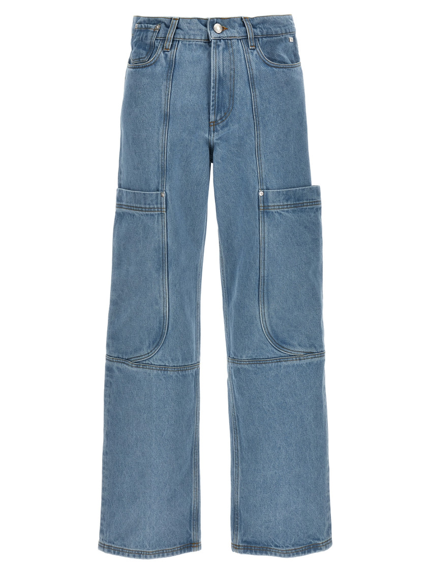 Gcds Jeans In Light Blue