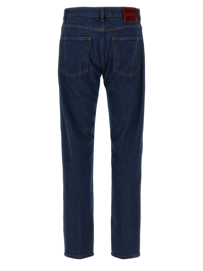 Gucci Blue Web tape jeans for Men Online India at Darveys.com