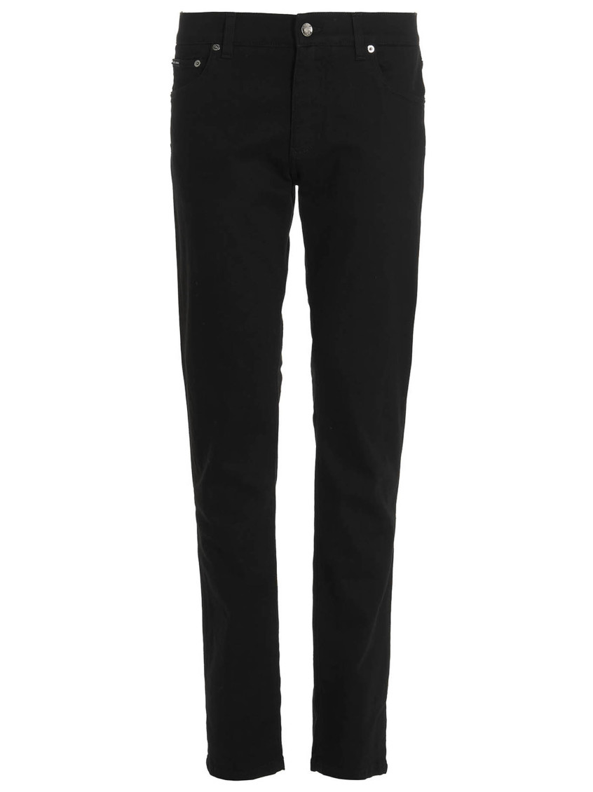 Dolce & Gabbana Black Narrow Fit Denim Jeans In Black