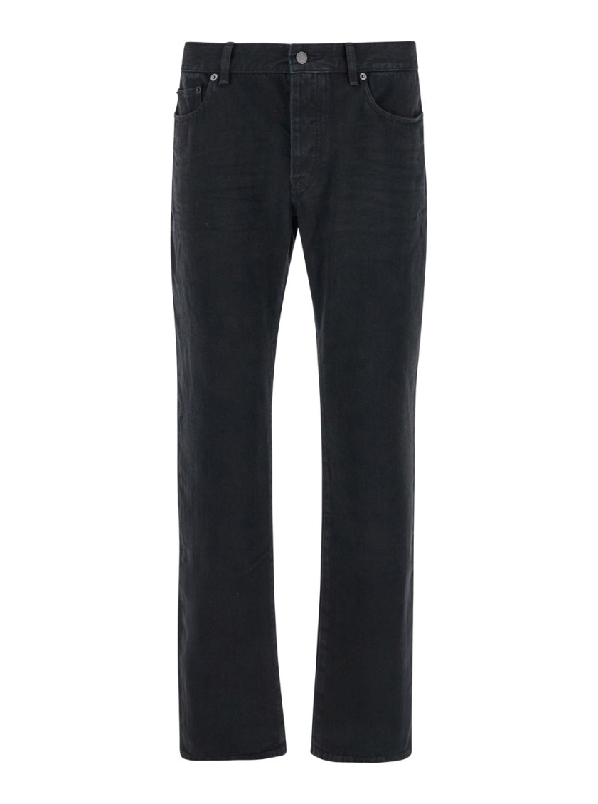 Saint Laurent Oklahoma Jeans In Black Denim In Black