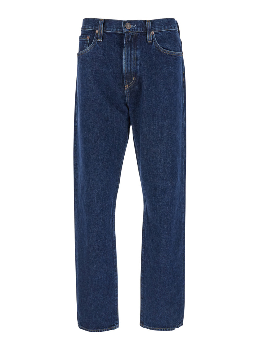 Agolde Blue Five-pocket Jeans In Blue