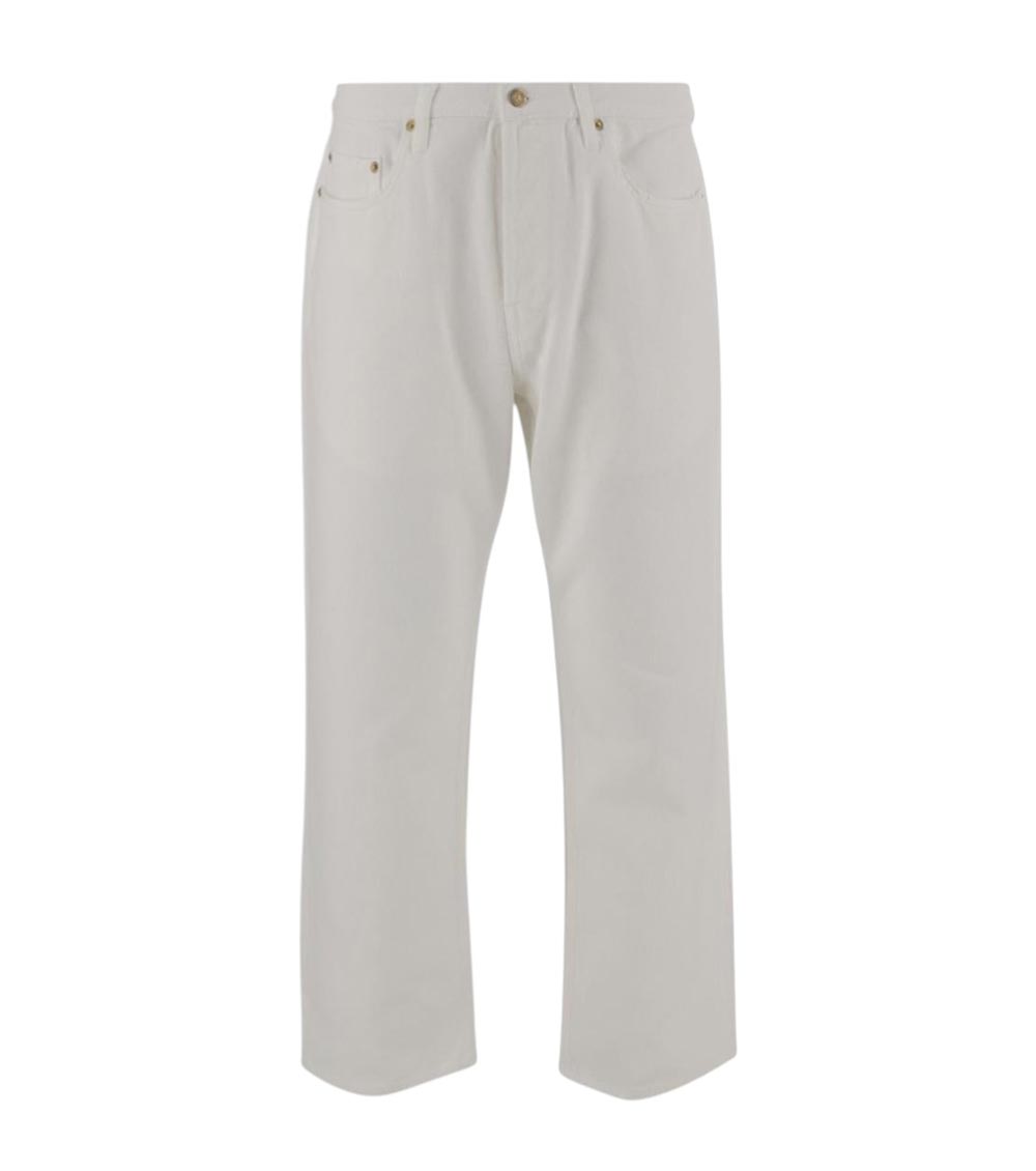 GOLDEN GOOSE MEN WHITE STRAIGHT FIT JEANS, 32 LUXURY JEANS FOR MEN DARVEYS